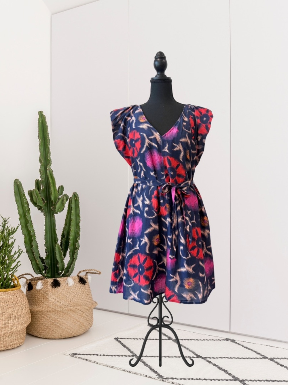 Velvet by Graham & Spencer Jenna Geometric Flutter Sleeve Dress